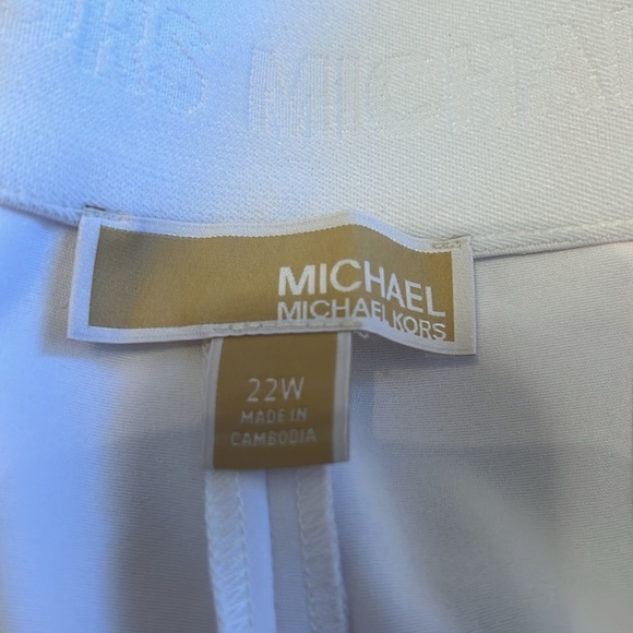 Michael Kors White Plus Size Stretch Straight Leg Slit Hem Sz 22W-NWT - Picture 7 of 7